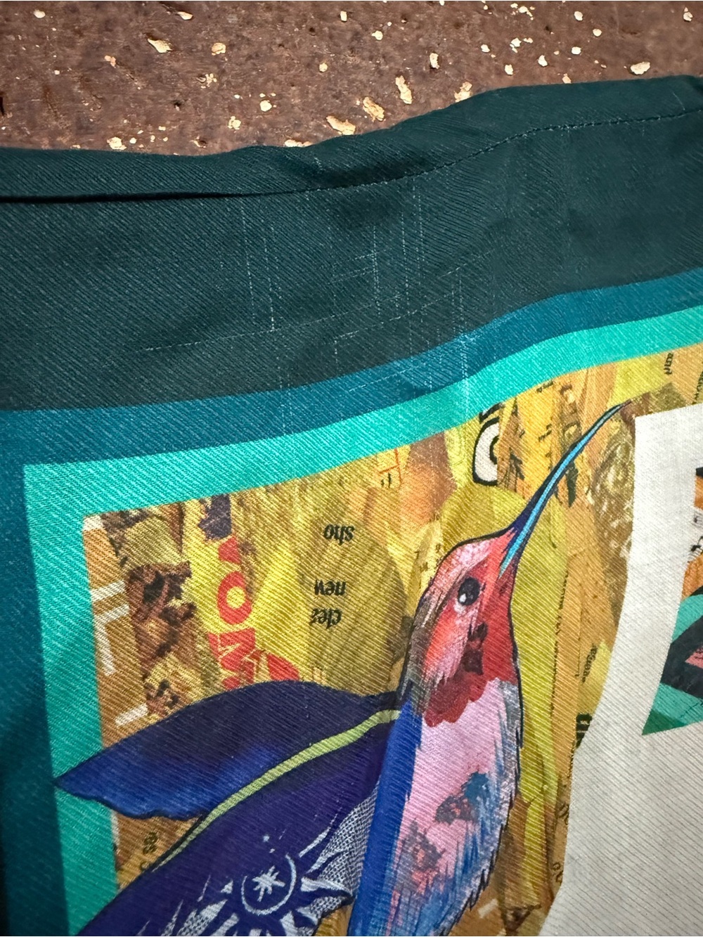 Double D Ranch Cream Multi‑Color Graphic Poncho Top - Picture 3 of 8